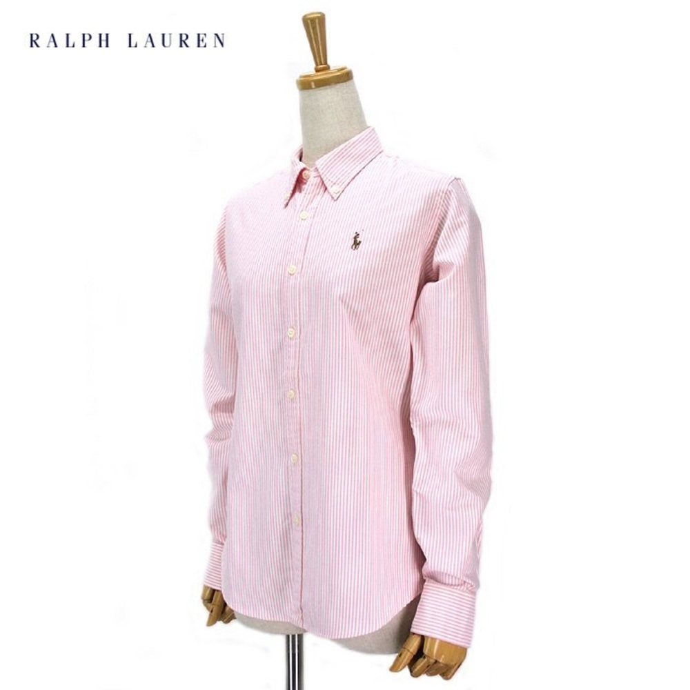 Ralph Lauren Sport pink & white stripe button down